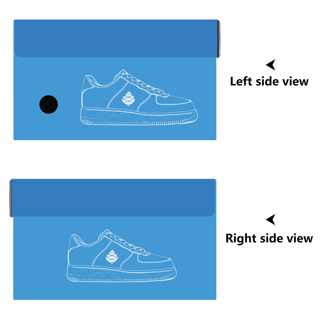 Lake Blue Mens Low Top Leather Sneakers