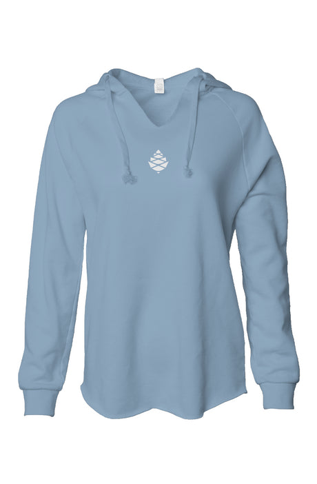 Heart Throb Womens Lightweight  Wash Hooded Sweatshirt